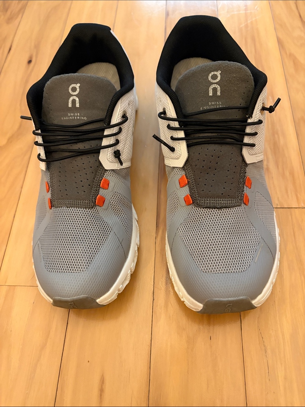 Mens On Running Cloud 5 Push Pearl/Fossil Running Sneakers Sz 9.5